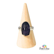 Amethyst Buddha Sterling Silver Ring Size 6