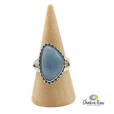 Angelite Sterling Silver Ring Size 8