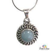 Aquamarine Sterling Silver Pendant