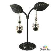 Black Onyx Sterling Silver Dangle Earrings