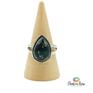 Black Pyrite Sterling Silver Ring Size 7