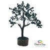 Black Tourmaline Gem Tree on Wood Base