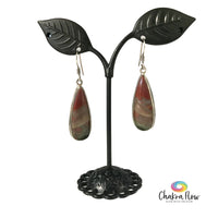 Bloodstone Sterling Silver Dangle Earrings