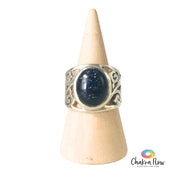 Blue Goldstone Sterling Silver Ring Size 7