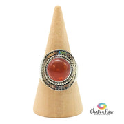 Carnelian Sterling Silver Ring Size 8