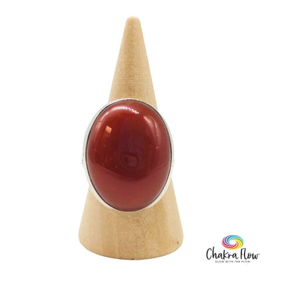 Carnelian Sterling Silver Ring Size 9