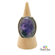 Charoite Sterling Silver Ring Size 6