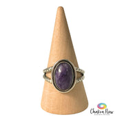 Charoite Sterling Silver Ring Size 8.75