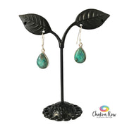 Chrysocolla Sterling Silver Dangle Earrings