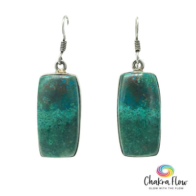 Chrysocolla Sterling Silver Earrings