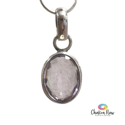 Faceted Amethyst Sterling Silver Pendant