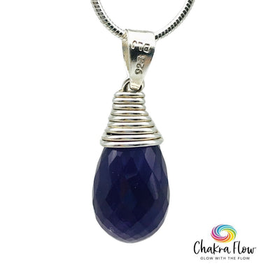 Faceted Amethyst Wire Wrapped Sterling Silver Pendant