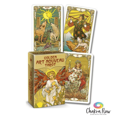 Golden Art Nouveau Mini Tarot Deck