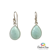 Larimar Drop Sterling Silver Earrings