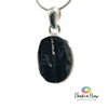 Raw Black Tourmaline Sterling Silver Pendant