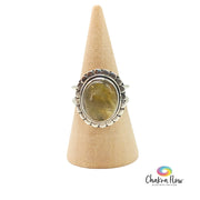 Rutilated Quartz Sterling Silver Ring Size 6