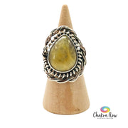 Rutilated Quartz Sterling Silver Ring Size 6