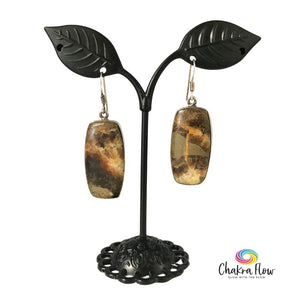 Septarian Sterling Silver Dangle Earrings