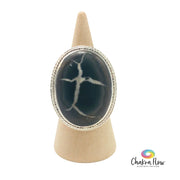 Septarian Sterling Silver Ring Size 6.75