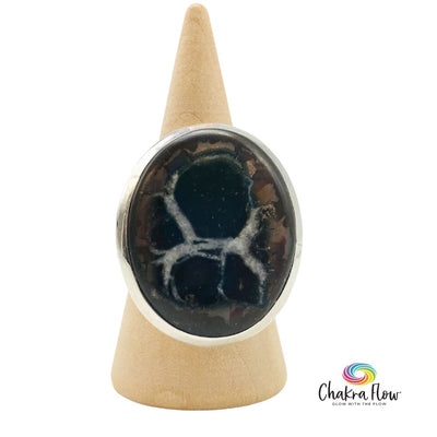 Septarian Sterling Silver Ring Size 9