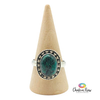 Shattuckite Sterling Silver Ring Size 9