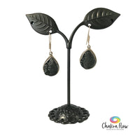 Tektite Sterling Silver Dangle Earrings