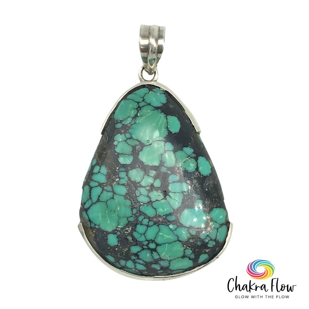 Tibetan Turquoise Sterling Silver Pendant