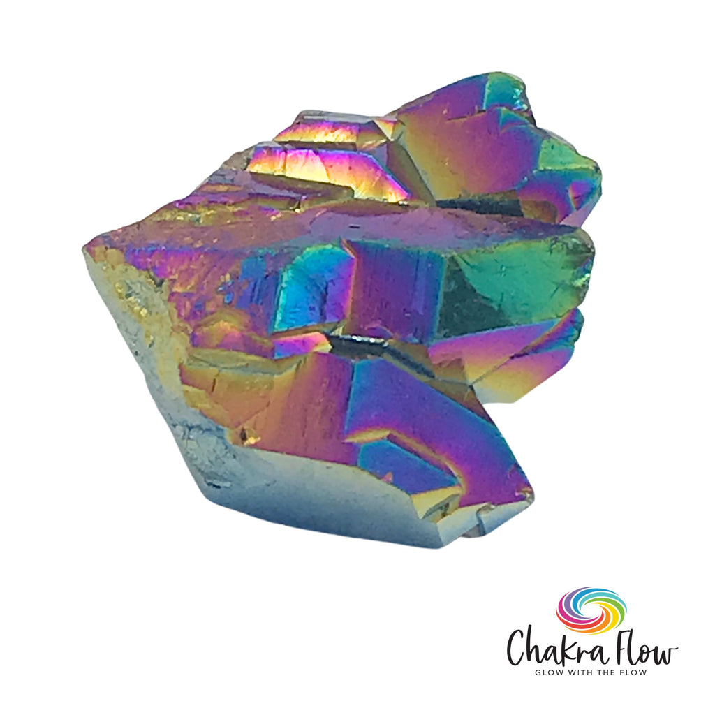 Titanium Aura Quartz Cluster