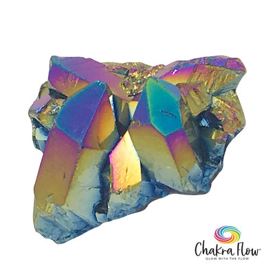 Titanium Aura Quartz Cluster