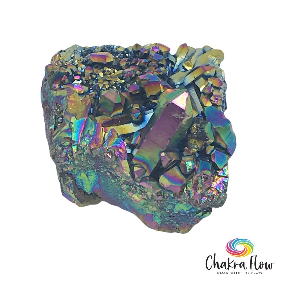 Titanium Aura Quartz Cluster 