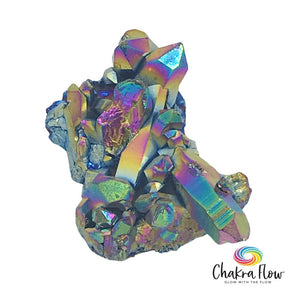 Titanium Aura Quartz Cluster