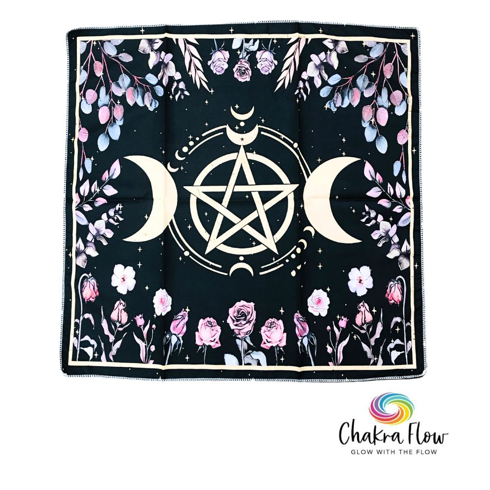 Triple Moon Pentacle Altar Cloth