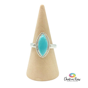 Turquoise Sterling Silver Ring Size 6.5