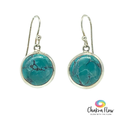 Tibetan Turquoise Sterling Silver Earrings 