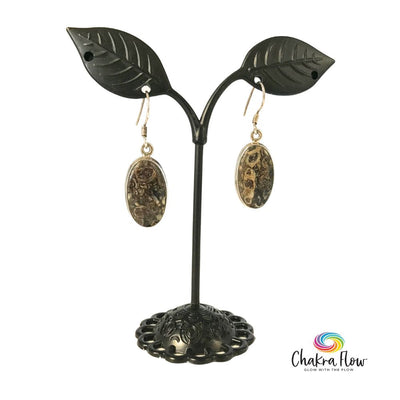 Turritella Agate Sterling Silver Earrings