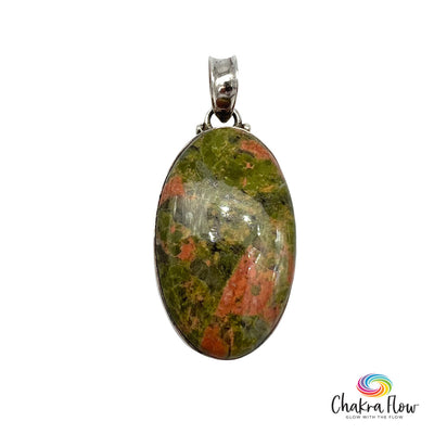 Unakite Sterling Silver Pendant